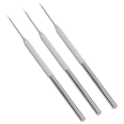 ISDVBUY 3 Pack Aluminum Clay Carving Tools 6.1 Inch Silver Stainless Steel Tips Needle Tool Set Clay Sculpting Tools for Ceramics, Sculpting, DIY Craft, Detailed Carving