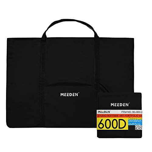 MEEDEN Art Portfolio Bag: 24 x 36 Inch Black Canvas Portfolio Case - size: 24" X 36"