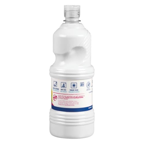 Prang Ready-to-Use Tempera Paint Quart, 32 oz., White, 6 Count - color: White (Pack of 6)