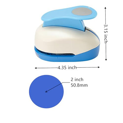 2 Inch Circle Punch 50.8mm Circular Cutter Tool Circle Hole Punch Handmade Paper Craft Lever Punches for Paper Crafts DIY Handmade Crafting Scrapbooking,Cardstock,Greeting Cards Arts Fun Projects - color: Circle-2
