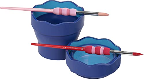 Faber Castell Plastic Click and Go Water Cup, Blue - color: Blue