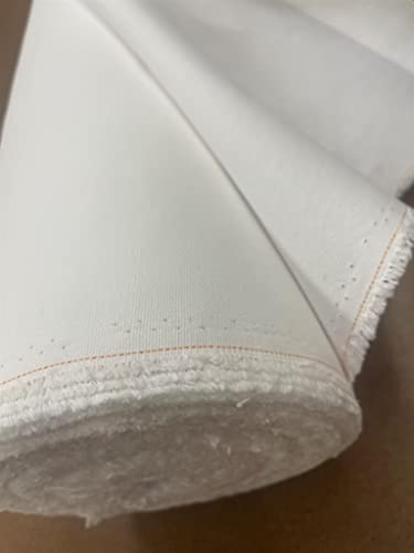 Sedona Designz 60" Wide Cotton Duck Canvas Fabric - Heavy Weight 10oz Durable 100% Cotton (White, 2 Yards) - color: White, size: 2 Yards
