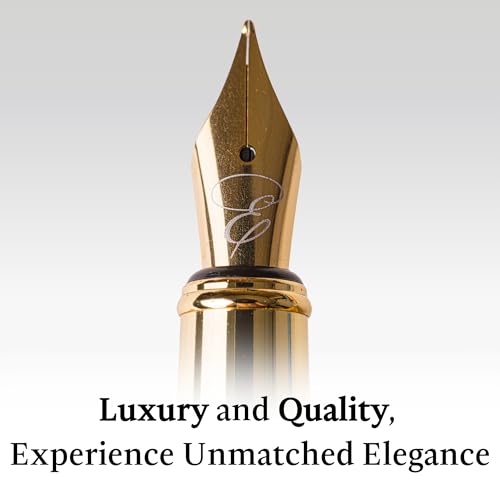 Ellington Pens Luxury Wood Fountain Pen Set –Medium Nib - Includes 6 Ink Cartridges, Wooden Pen Gift Box, Ink Converter - Wood Pen For Writing, Calligraphy, Journaling, Drawing (Rosewood Radiance) - color: Rosewood Radiance, style: Medium