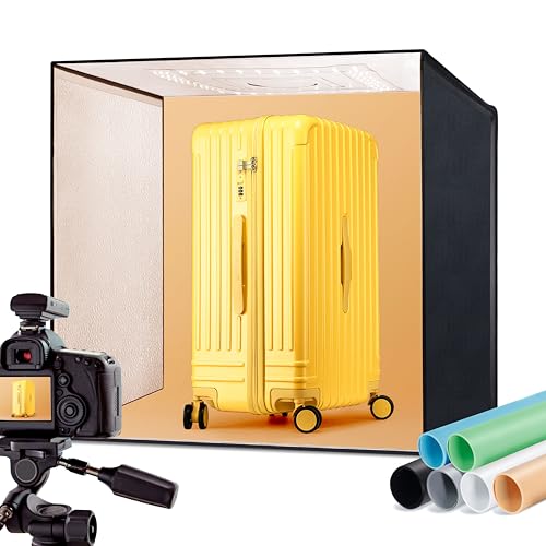 Photo Studio Light Box, 24''X24'' Large Light Tent, Photo Light Box Photography (65W | 156pcs LED | 5500K | 97CRI | 6 Color PVC Backdrops | DC Power Adapter) for Product Photography - size: 24*24*24 inch