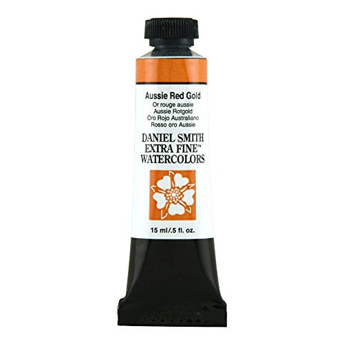 Daniel Smith Extra Fine™ Watercolor Paint, 15ml, Tube, Aussie Red Gold, 0.5 fl oz, (Pack of 1) - color: Aussie Red Gold