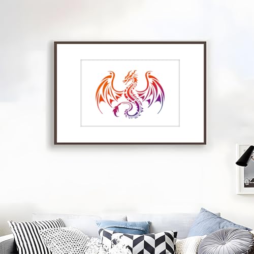 Dragon Stencil, Reusable Painting Template, DIY Home Decor - style: Dragon