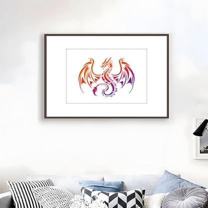 Dragon Stencil, Reusable Painting Template, DIY Home Decor - style: Dragon