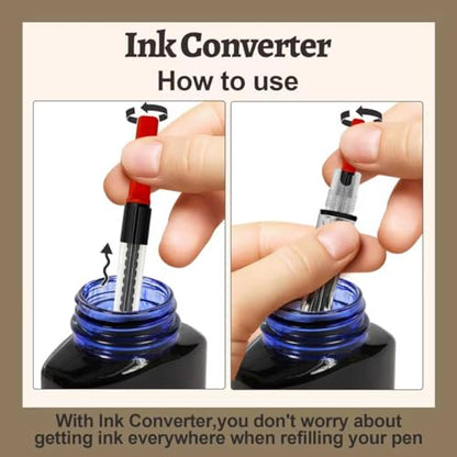 Calligraphy Set, 7 Pcs Fountain Pen with Different Replaceable Nib and 40 Replaceable Ink Cartridge in 11 Color for Beginner Writing and Drawing Calligraphy Kit