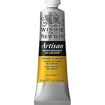 Winsor & Newton Artisan Water Mixable Oil Paint, 37ml, Cadmium Yellow Hue | Clean with water; no solvents needed. Color depth, lightfastness, opacity/transparency are the same as traditional oils. - color: Cadmium Yellow Hue, style: 1.25-oz