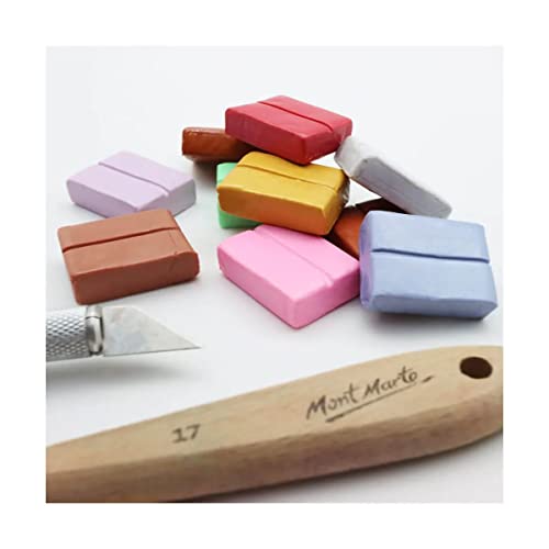 Mont Marte Polymer Clay Set Metallic – 10 Pieces – 100g – Soft, Even Texture – Easy to Shape – Clay for Pottery, Modelling and Handicraft