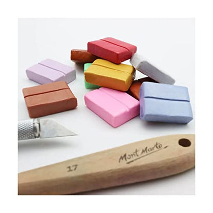 Mont Marte Polymer Clay Set Metallic – 10 Pieces – 100g – Soft, Even Texture – Easy to Shape – Clay for Pottery, Modelling and Handicraft