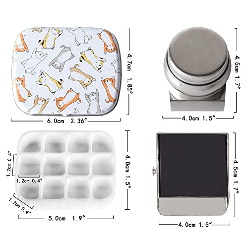 Portable Travel Watercolor Palette, Mini Metal Tin Box,12-Well Empty Tins - color: Outdoor Painting Set-lying Cat