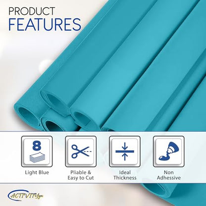Light Blue EVA Foam Sheets, 6 x 9 Inch, 2mm Thick – Foam Paper for DIY Arts and Crafts, School Projects, and More – 8 Pack - color: Lt Blue