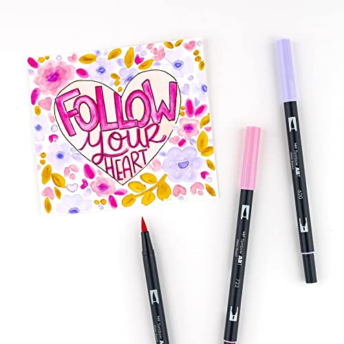 Tombow 56228 Dual Brush Pen Art Markers Sweetheart, Portrait, 1 Count (Pack of 6)