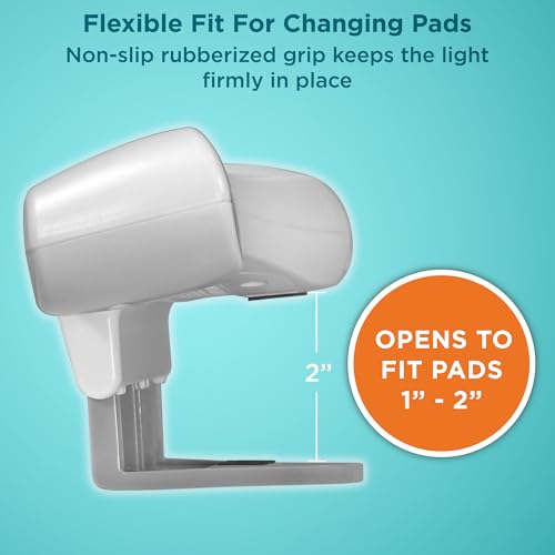 Contours GlowFlex Baby Night Light for Diaper Changes – Dimmable Soft Glow, Touch Control, Auto Shut-Off, Non-Slip Strap – Fits Sealy Baby & Select Changing Pads, Check Compatibility - style: Light ONLY