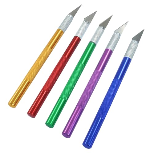 20 Pack Craft Knife Set, Multicolor | Precision Utility Knives, For Paper, Cardboard, Stencil, Model Making & DIY Projects
