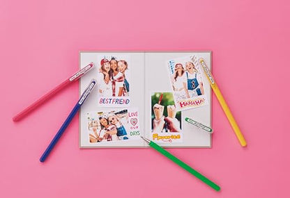 Pentel Matte Hop Sweet Color Ballpoint Pen, 7 Colors, K110-V7STB - color: 7 Colors Sweet