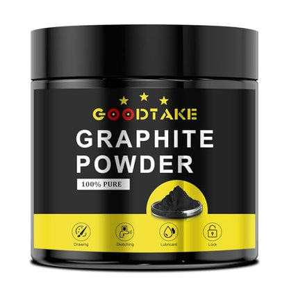 GOODTAKE Graphite Powder 1000 Mesh (Ultra Fine) – 1LB – High Purity Lubricant for Locks, 3D Printing, DIY Crafts – Conductive & Heat Resistant – Non-Toxic Dry Lubricant (1 Pound) - size: 1 Pound