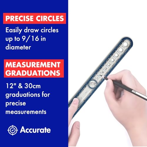 Helix - Circle Ruler - Assorted Colors - 12-inch