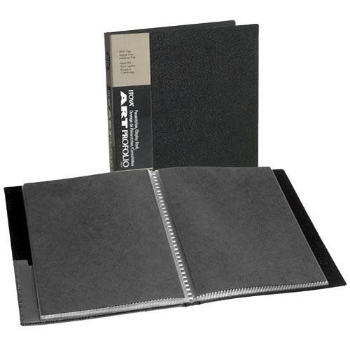 Itoya Original Art ProFolio 9x12 Black Art Portfolio Binder with Plastic Sleeves and 48 Pages - Portfolio Folder for Artwork with Clear Sheet Protectors - Presentation Book for Art Display and Storage | 48 pages, plastic sleeves, transparent sheet protect