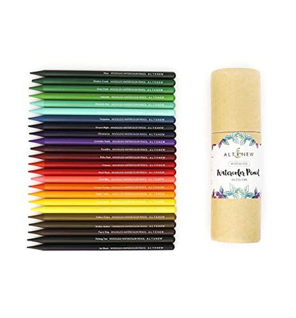 Altenew Woodless Watercolor Pencil 24 Set, Pre-Sharpened, Easy Blending, Artist Watercoloring, Artist Coloring Pencils, Dissolves Smoothly