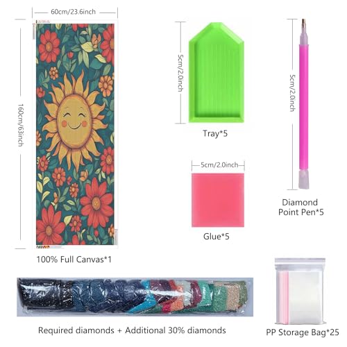 ZHUMUTO Large Diamond Painting Kits for Adults Smiling Sunflower - color: LZMT047