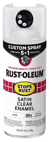 Rust-Oleum Stops Rust Custom 5-in-1 Spray Paint, Satin Clear - color: Satin Clear, size: 12 Ounce (Pack of 1)