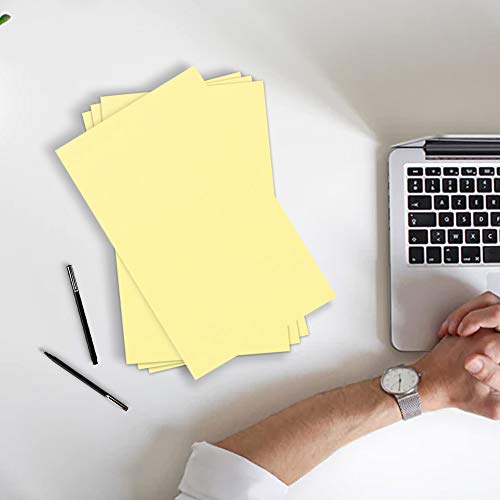 JAM PAPER Vellum Bristol 65lb Cardstock - 11 x 17 Ledger Size Coverstock - 147 gsm - Canary Yellow - 50 Tabloid Sheets/Pack - color: Canary, size: 11" x 17"