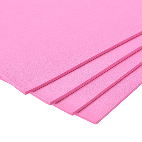 uxcell Pink EVA Foam Sheets 10 x 10 Inch 3mm Thickness for Crafts DIY Projects, 4 Pcs - color: Pink