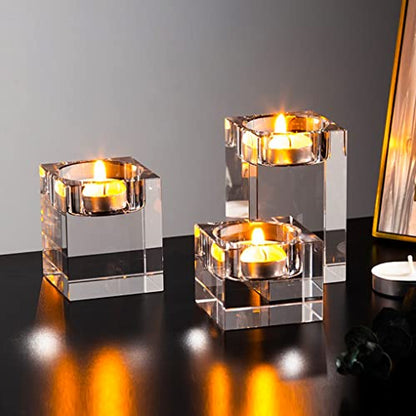 3Pcs CandleResin Molds, Square Candle Holder Silicone Molds for Tealight Holder Epoxy Resin Casting DIY Plaster,Cement Concrete Craft Home Decor