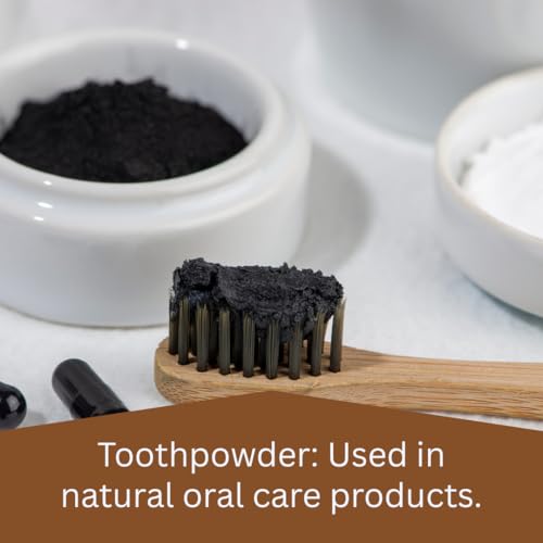 Coconut Shell Charcoal Powder (0.5 lbs / 227 g) – Ideal for Teeth Cleaning, Face Masks, Scrubs and Soap Making