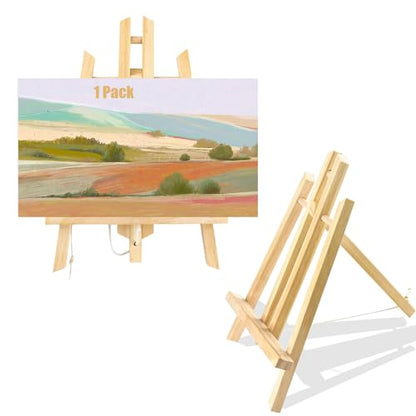 11.8" Wood Easels, Small Tabletop Display Stand, Tripod, Painting Party Easel, Kids Student Tabletop Easels for Painting, Portable Canvas Photo Picture Sign Holder - style: 1