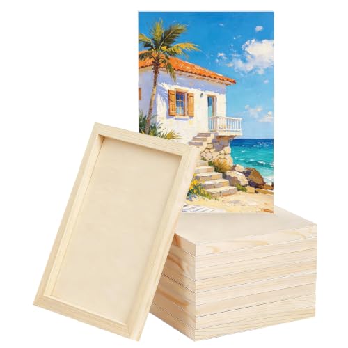 10 Pack 4x6 Inch Unfinished Wood Panel Boards for DIY Painting Art Crafts - size: 4"×6" 10 Pack