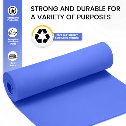 Do²ping Blue Eva Foam Sheets roll, 2mm eva Craft Foam 49''x13.5'' High Density 86kg/m3 for Cosplay - color: Blue, size: Thickness 2mm