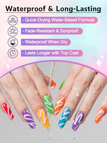 Kalolary 1PCS White Nail Art Pens 0.7mm Nail Polish Pens Quick Dry - color: White