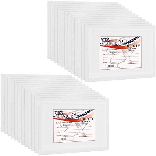 U.S. Art Supply 11 X 14 Inch Art Canvas Board Panels 24 Pack - 8 Ounce - size: 11" x 14"