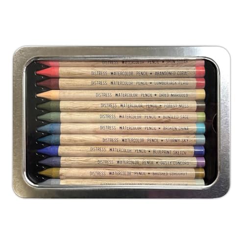 Tim Holtz Ranger Distress Watercolor Pencil 12pc Set 4 TDH83580