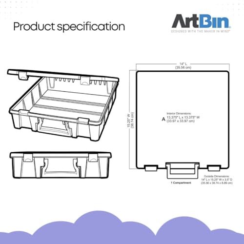 ArtBin 6955RJ Super Satchel 1-Compartment Box, Art & Craft Organizer, 1-Pack, Translucent Mint - color: Mint, size: 1 Pack