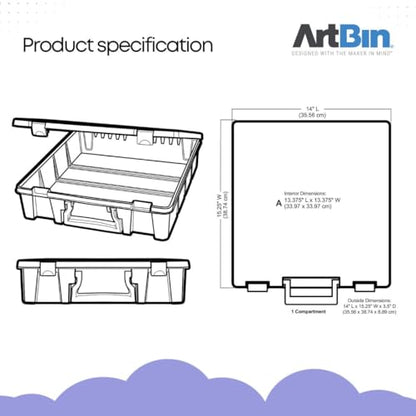 ArtBin 6955RJ Super Satchel 1-Compartment Box, Art & Craft Organizer, 1-Pack, Translucent Mint - color: Mint, size: 1 Pack