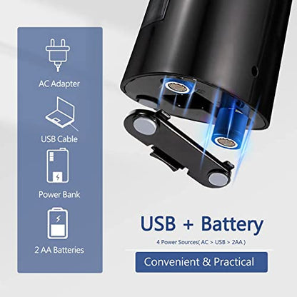 Electric Pencil Sharpener, Battery (Not Included) USB Powered, Portable for NO.2 Pencils, Automatic and Durable with 3 Sharpness Options - Classroom, Home, Office Black - color: Black