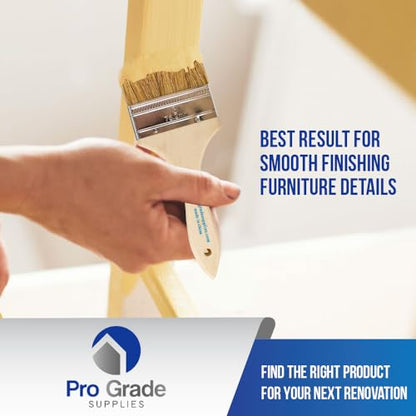 Pro Grade 3" Chip Brushes, Disposable Paint Brushes, for Epoxy, 24 Pack | Natural bristle, wood handle | Value Pack | For Resin & Deck Coatings | Cabinets, Furniture, Fences