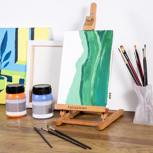 Falling in Art Basic H-Frame Tabletop Easel, Holding Canvas up to 24" High | Adjustable Beechwood Desktop Easel, Portable Painting Easel Stand for Beginners and Artists - style: 31'' H