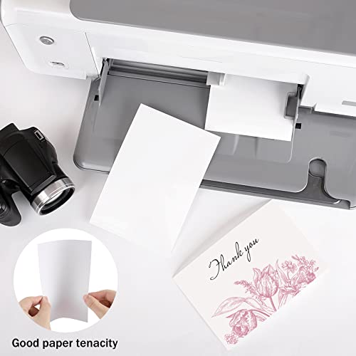 200 Pack 4x6 White Cardstock Paper, 80Lb Blank Cards for Printing