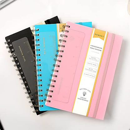 Yoment Graph Paper Spiral Notebook A5 Graphing Notebook 160 Pages | Graph Paper Notebook Spiral Bound Waterproof Plastic Hardcover Spiral Journal 5x7 Grid Notebooks for Note Taking, Pink - color: Pink, style: A - Graph - A5