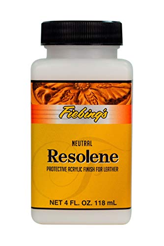 Fiebing's Acrylic Resolene (4 oz) - Protective Acrylic Leather Finisher - Glossy Finish Top Coat for Dyed & Polished Leathercraft - Flexible, Durable, Water Resistant for Boots, Couch, Purse (Neutral) - color: Neutral