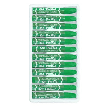 PATIKIL Green Oil Pastels, 24Pcs Soft Oil Crayons Vibrant and Creamy Pastels Stick Art Supplies for Art Painting Drawing Blending Graffiti for Artists Beginners - color: Green