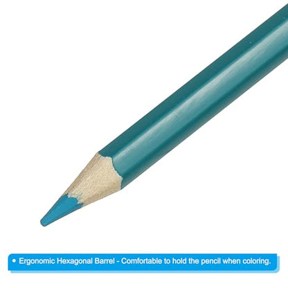 PATIKIL Watercolor Pencil, 12Pcs Water Soluble Pencils for Blending, Coloring, Sketch Drawing, Painting, Bright Blue - color: Bright Blue