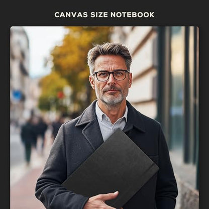 Beechmore Books A3 11.7x16.5 Mixed Media Sketchbook 160 GSM/98lb, Gift Box - color: Charcoal Black, size: A3 - 11.7" x 16.5" Extra Large