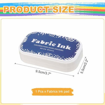 MECCANIXITY Ink Pads for Stamps, 3.7x2.2 Inch Fabric Ink Pad for Cloth, Wood, Paper, Fingerprint, DIY Card Making, Light Purple - color: Light Purple