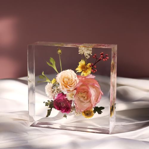 LET'S RESIN Deep Resin Molds, 8Pcs Flower Preservation Silicone Mold Set | Epoxy Resin Casting, Large Bouquet Keepsake Molds, Square, Hexagon & Heart Shapes, Silicone Molds for DIY Home Decor & Gifts - color: Resin Mold Set